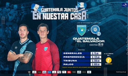 Partido Guatemala vs El Salvador, jornada 1 de la Liga de Naciones A 2023