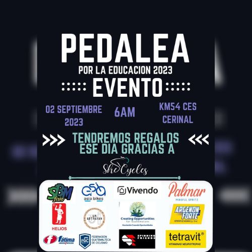 Pedalea por la Educación, recorrido en bicicleta en modalidad de ruta y MTB en Guatemala 2023