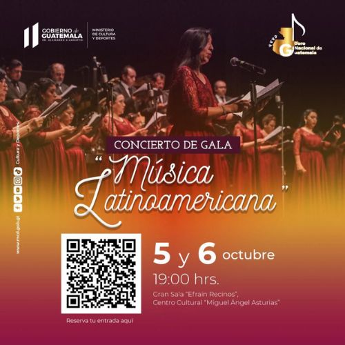 Conciertos gratuitos de música latinoamericana del Coro Nacional de Guatemala 2023