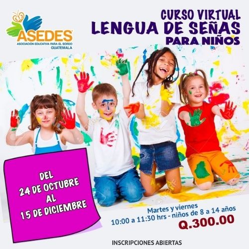 Curso virtual de lengua de señas para niños 2023