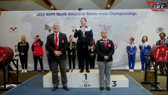 Ericka Dávila ganó oro en el XVII North American Bench Press Championships 2023