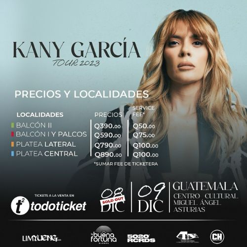 Kany García segunda fecha 2023 Guatemala