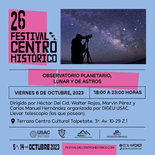 Noches de observación astronómica Festival del Centro Histórico 2023