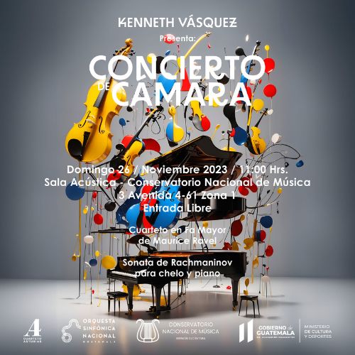 Cuarteto Asturias, Kenneth Vásquez y Sergio Valle Concierto Guatemala