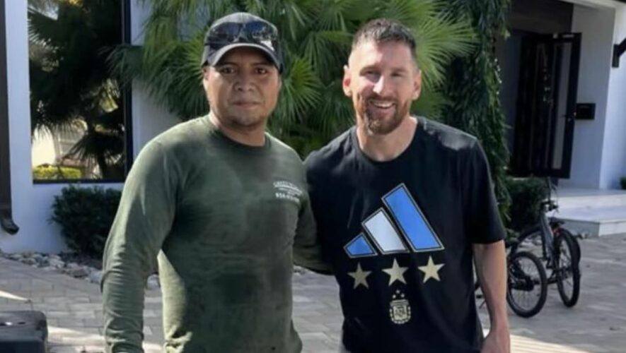 Guatemalteco se volvió viral por tomarse una fotografía con Lionel Messi, noviembre 2023