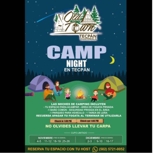 Noches de campamento en Old Town Tecpán 2023