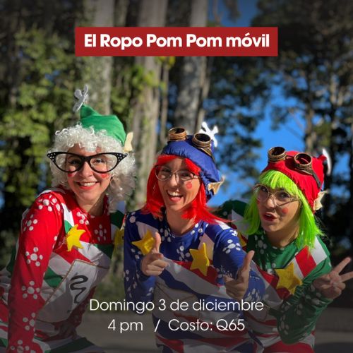 Show navideño de El Ropo Pom Pom Móvil Museo Miraflores 2023