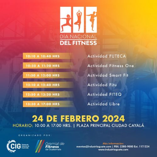 Celebrarán el Día Nacional del Fitness en Ciudad Guatemala Agenda 2024