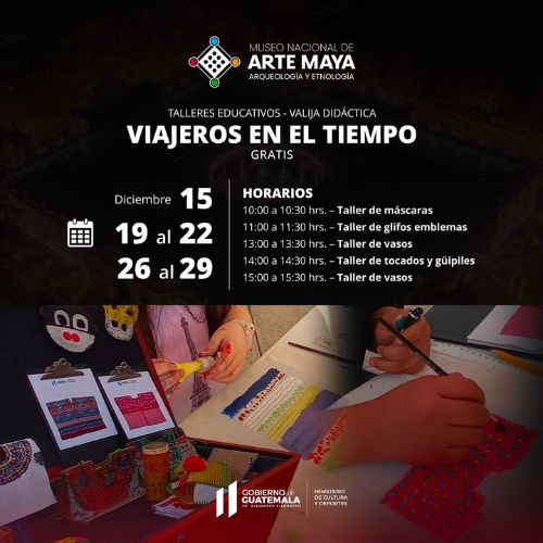 talleres educativos en el Museo de Arte Maya