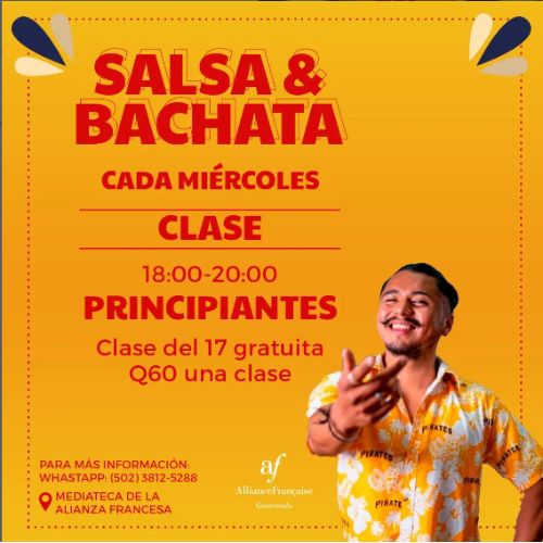 Clase gratuita de salsa y bachata Alianza Francesa Guatemala