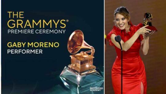 Con dos nominaciones por Mejor Álbum y como Productora, Gaby Moreno cantará por primera vez en la Premiere de los Grammy Awards 2024.