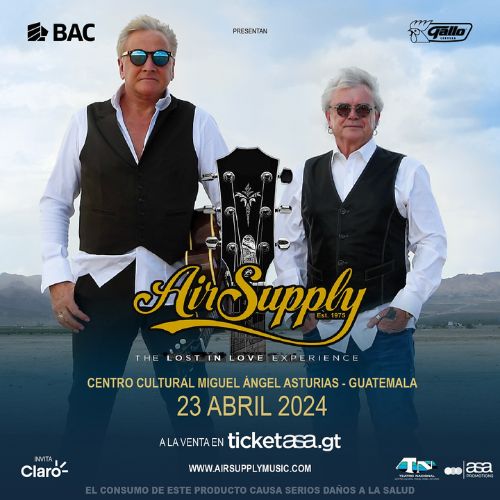 ¿Cuándo es el concierto de Air Supply en Guatemala