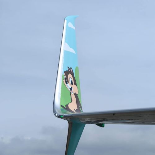 El avión con temática de Disney que aterrizó en Guatemala