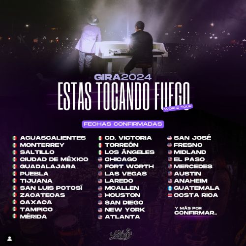 La Mafia se presentará en Guatemala como parte de la gira Estás Tocando Fuego World Tour 2024