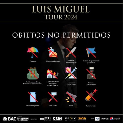 Recomendaciones para asistir al concierto de Luis Miguel en Guatemala enero 2024