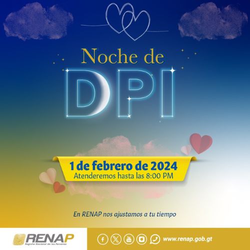 Renap anunció la primera Noche del DPI de febrero 2024