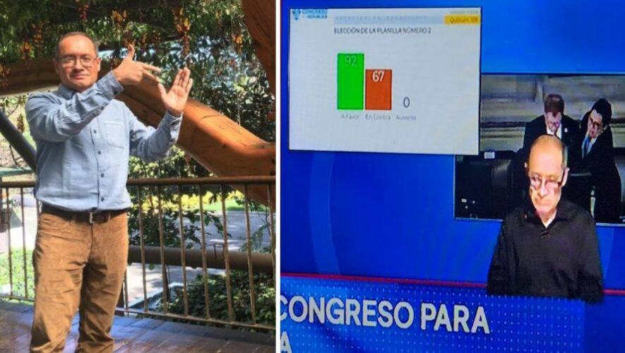 Sergio Parada, el guatemalteco que interpretó en lenguaje de señas la toma de posesión de Guatemala