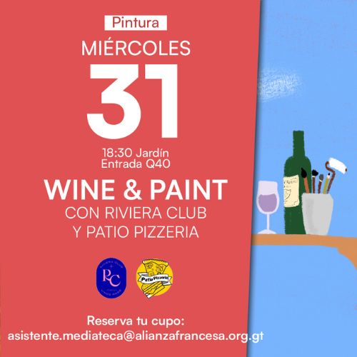 Sesión de pintura y vino Alianza Francesa Guatemala