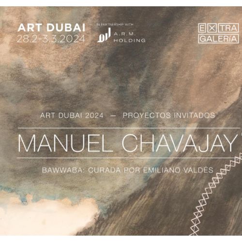 Artista Manuel Chavajay en Art Dubái 2024