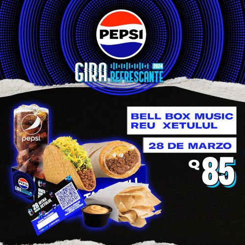 Bell Box Music de Taco Bell llevará a los guatemaltecos a la Gira Refrescante Pepsi 2024