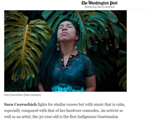 Concierto de Sara Curruchich en Washington D.C., Estados Unidos, fue destacado en The Washington Post