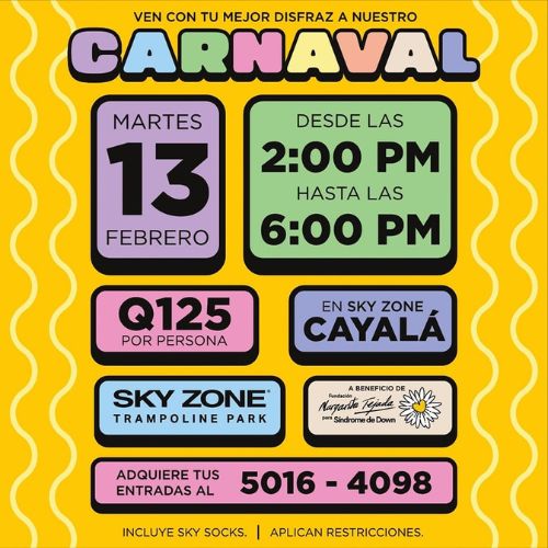 Fundación Margarita Tejada Carnaval en Sky Zone