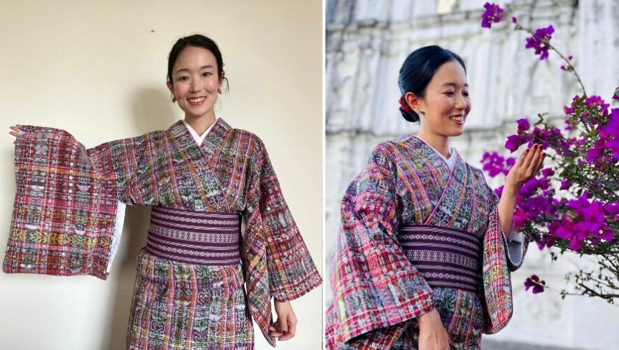 Kimono hech o con tela de corte guatemalteco