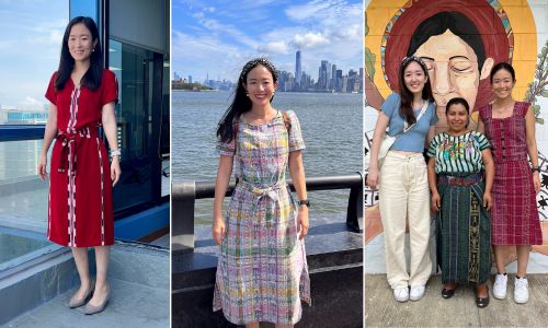 Kimonos y vestidos hechos con tela de corte