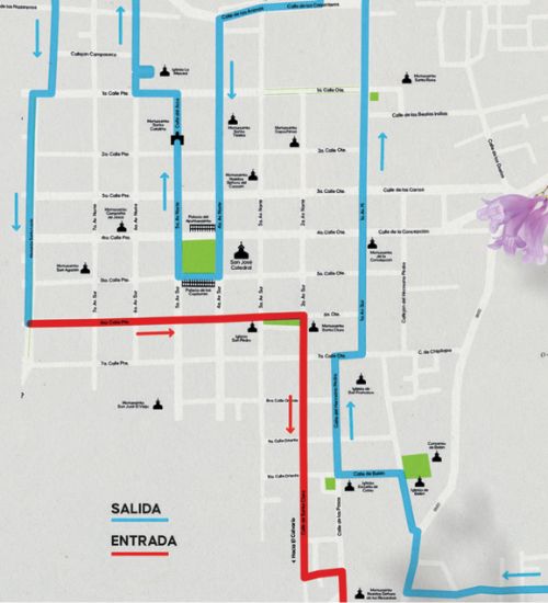 Mapa recorrido Tercer Domingo de Cuaresma 2024