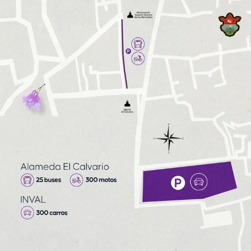 Parqueos municipales en La Antigua Guatemala Semana Santa
