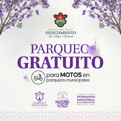 Parqueos para motos en La Antigua Guatemala Semana Santa 2024
