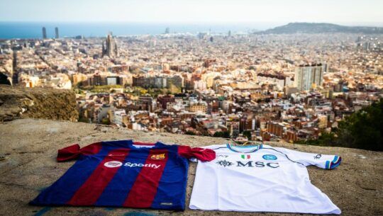 camisolas Barcelona vs Napoli