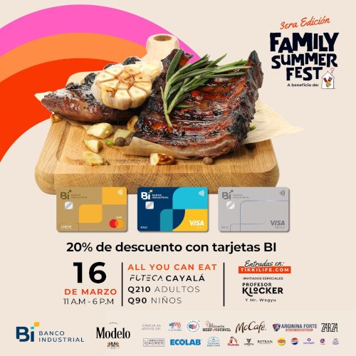 Family Summer Fest 2024, all you can eat por una buena causa en Guatemala