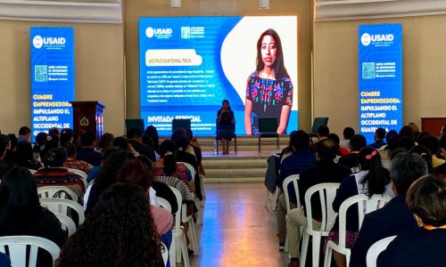 María Mercedes Coroy en «Cumbre Emprendedora Impulsando el Altiplano Occidental»