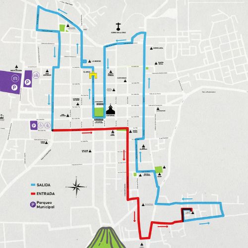 Semana Santa 2024 Mapa recorrido Jesús Nazareno San Bartolo
