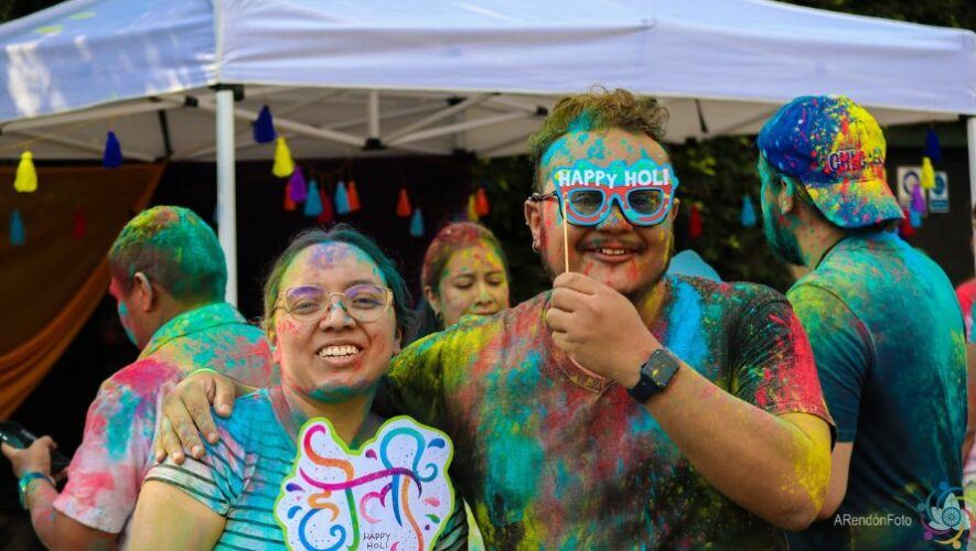 Celebraci&oacute;n Holi, festival hind&uacute; representado en Guatemala