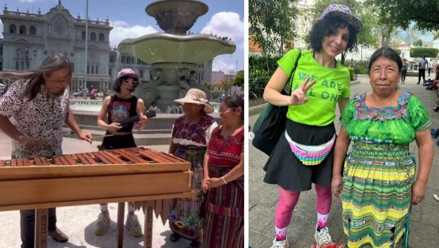 Giorgia Angiuli, cantante italiana, se paseó por las calles de Guatemala, abril 2024