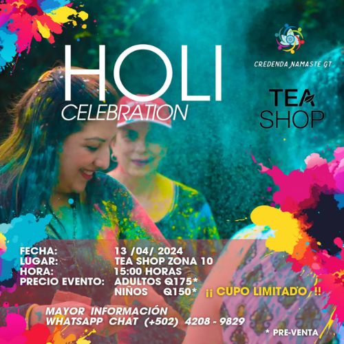 Holi celebración en Guatemala 2024