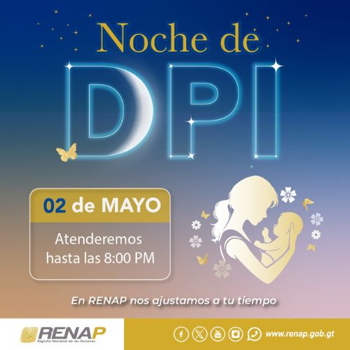 Noche del DPI de mayo 2024 Renap