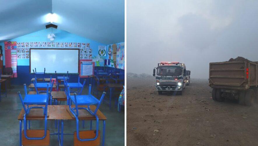 Suspensión de clases por incendio en vertedero AMSA