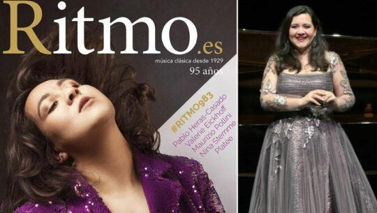 Adriana González destacó en la portada de la revista Ritmo