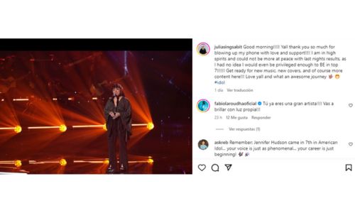 Artista guatemalteca Julia Gagnon en American Idol 2024