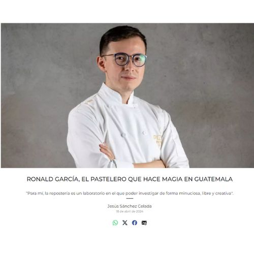 Creaciones del chef Ronald García fueron publicadas en revistas internacionales