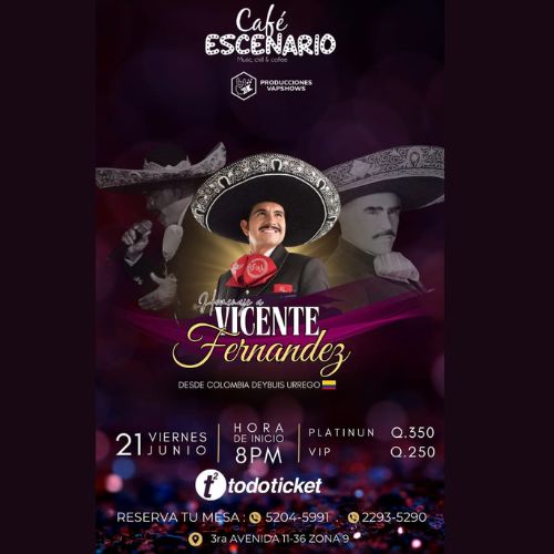 Este 2024 concierto tributo a Vicente Fernández