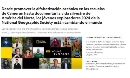 Floridalma López Jóven Exploradora de National Geographic 2024
