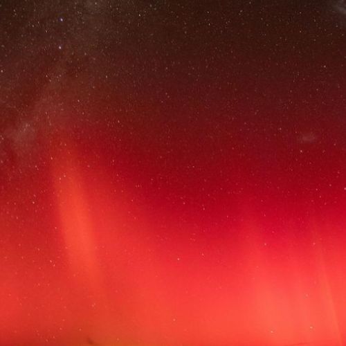 Fotografía de las auroras australes 2024 Guatemala