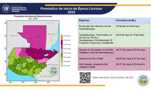 Lluvia y máximas temperaturas Guatemala mayo 2024