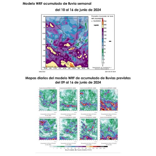 Pronóstico del clima en Guatemala del 10 al 16 de junio 2024