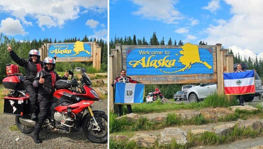 Quetzaltecos viajaron en moto desde Xela hasta Alaska