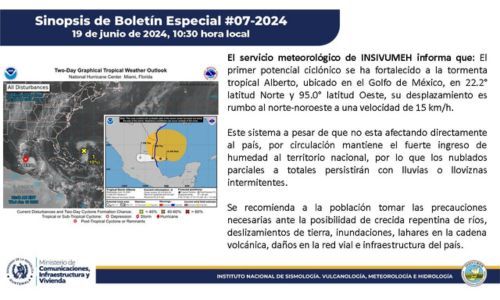 Tormenta tropical Alberto Guatemala 2024